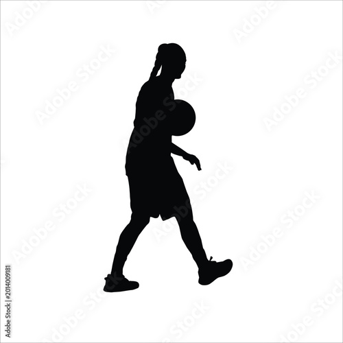 basketball silhouette vector player Illustration