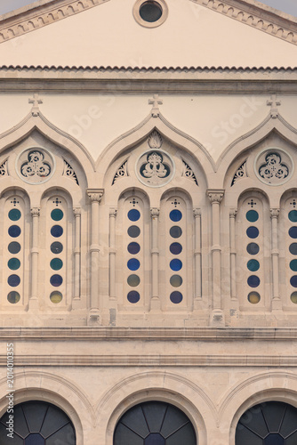 Cathedral Arches and Stained Glass in Limassol