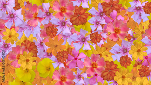 all flowers background, colorful autumn leaves background