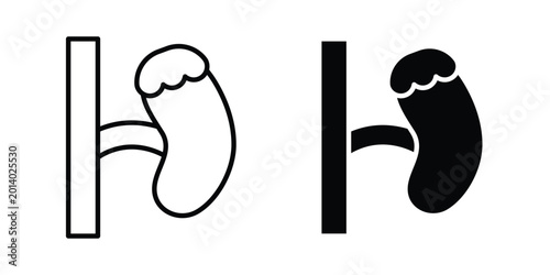 Fotografía Adrenal gland icon for ui design. Vector Eps10