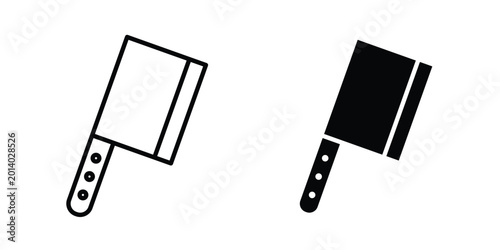 Foto Butcher knife icon for ui design. Vector Eps10
