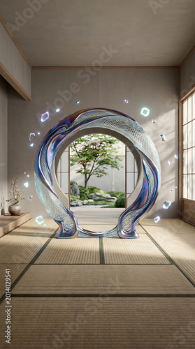 Zen Portal: A Dimensional Convergence in a Wabi-Sabi Room