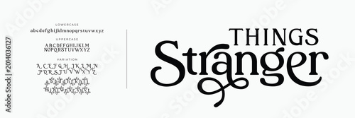 Konstfotografi Elegant ligature alphabet letters font logo