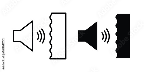 Fotografi Soundproof icon for ui design. Vector Eps10