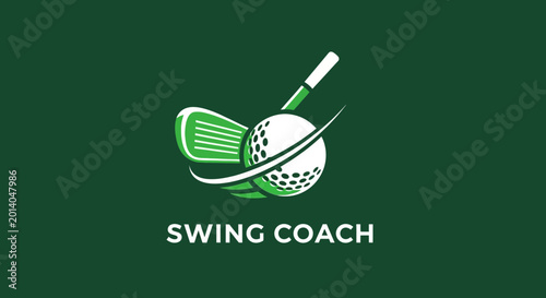 Golf Swing Coaching Logo Design Offering Expert Advice and Guidance for Players