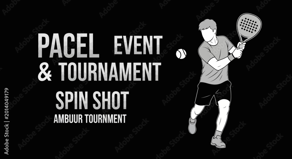 Fototapeta premium Graphic Design For Padel Tournament, Spin Shot, Sport Event, Ambuur Tournament Promotion