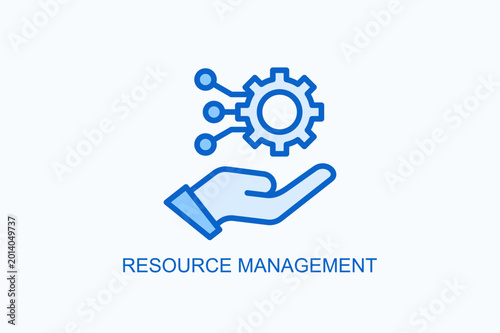 Resource Management Icon Or Logo Isolated Vector Illustration