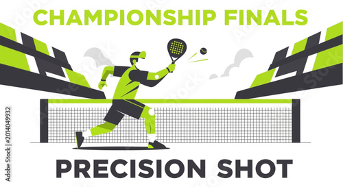 Graphic Illustration Depicting a Championship Finals Match with Intense Play