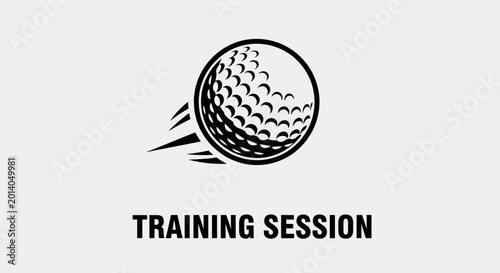Graphic Illustration Depicting a Golf Ball with Motion Trails for a Training Session