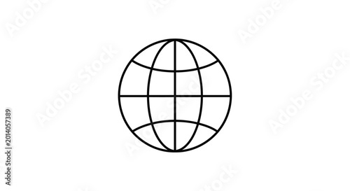 Globe Icon Earth Symbol Design.