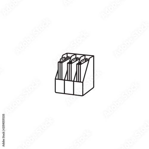 Tableau sur toile Desktop document file organizer with three slots for office stationery