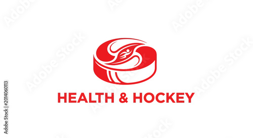 Innovative Health and Hockey Logo Representing Fitness, Wellness and Sport Synergy