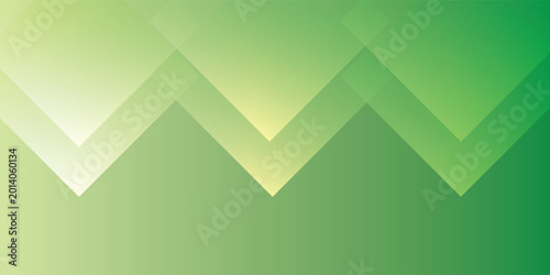 Fotografía Abstract Green Geometric Background with Gradient Diamond Shapes and Overlapping