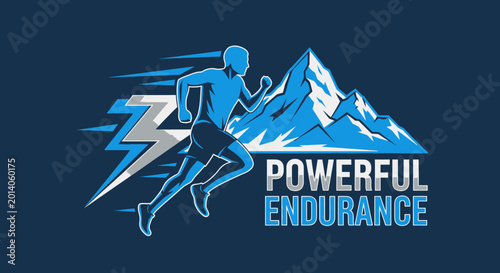 Inspiring Athlete Endurance on Mountains, Depicting Power and Determination, in Motion