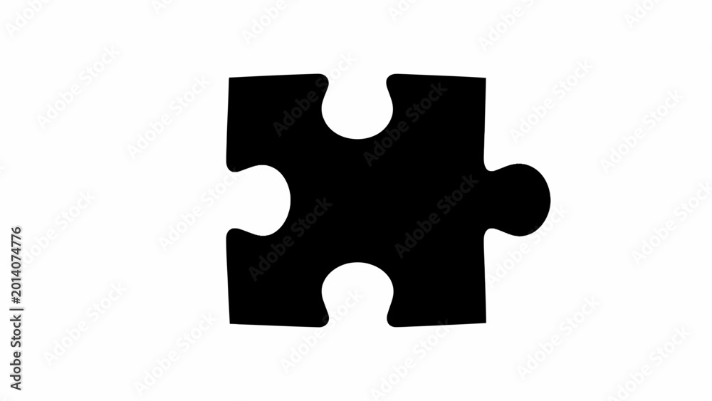 Fototapeta premium puzzle piece, black puzzle piece, jigsaw puzzle, puzzle icon, vector puzzle