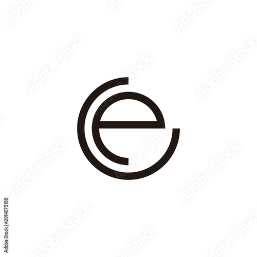 Letter G and e circle, line geometric symbol simple logo vector Free Download Letter G and e circle, line geometric symbol simple logo vector - GFXLoad