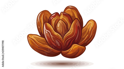 Fotografie The beautifully illustrated brown lotus flower represents serenity and calmness, showcasing nature's elegance and symbolizing purity and emotional tranquility in artful design