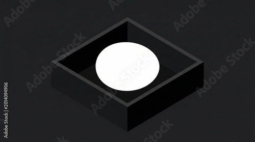 Geometric Abstract Minimalism Black White