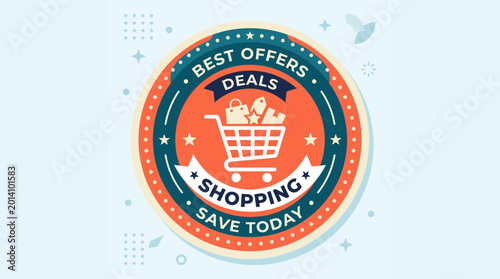 Foto Shopping deals and discounts logo.