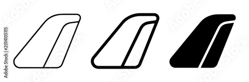 Photos Airplane Tail Fin Icons, Aviation Symbol Set, Aircraft Vertical Stabilizer Graph