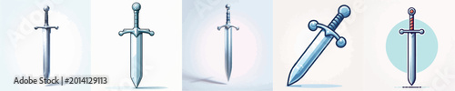 Φωτογραφία vector of knight sword