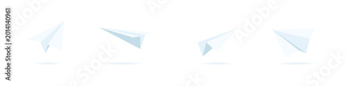 Valokuva A Series of Elegant Paper Airplanes Demonstrating the Beauty of Flight and Desig
