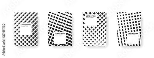 Tableau sur toile A Creative Collection of Abstract Black and White Covers Featuring Distinctive G