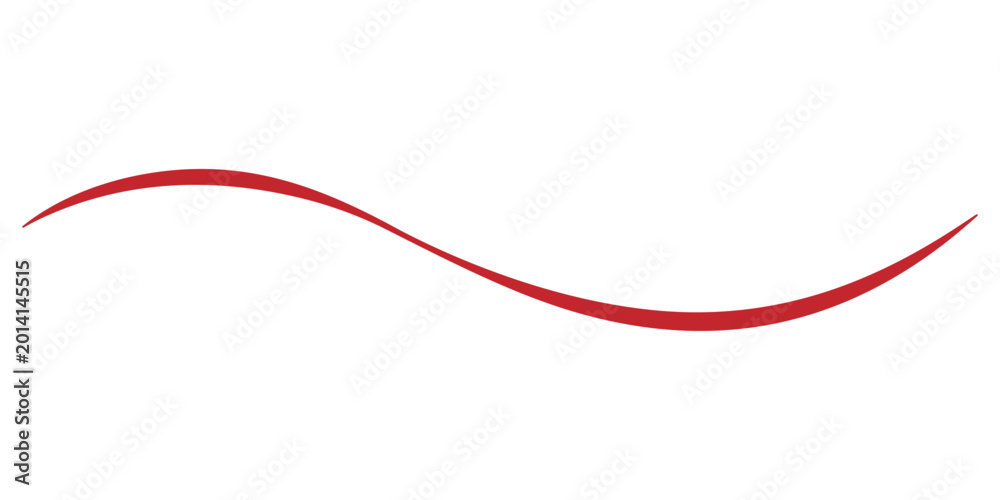Foto Red wave swoosh element for motion design isolated on transparent background wit