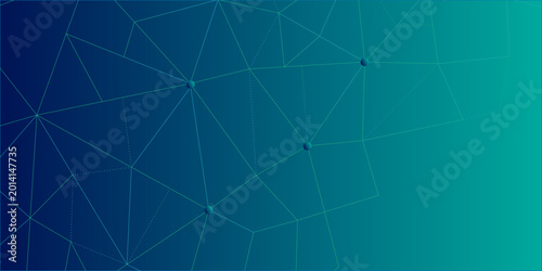 Abstract internet connection and technology graphic web design wallpaper. Triangle stripes background with sparkles. Abstract background with net and dots. Vector design for your science, Blockchain 
