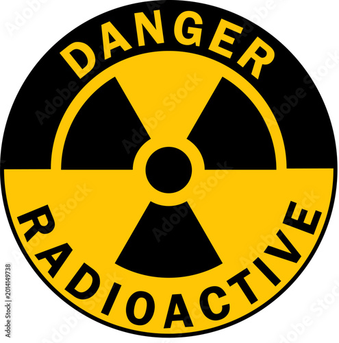 radioactive label sticker symbol icon radiation material and biohazard yellow sign warning printable plaque template design