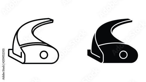Obraz na płótnie Black and white skateboard scooter icon set with wheels