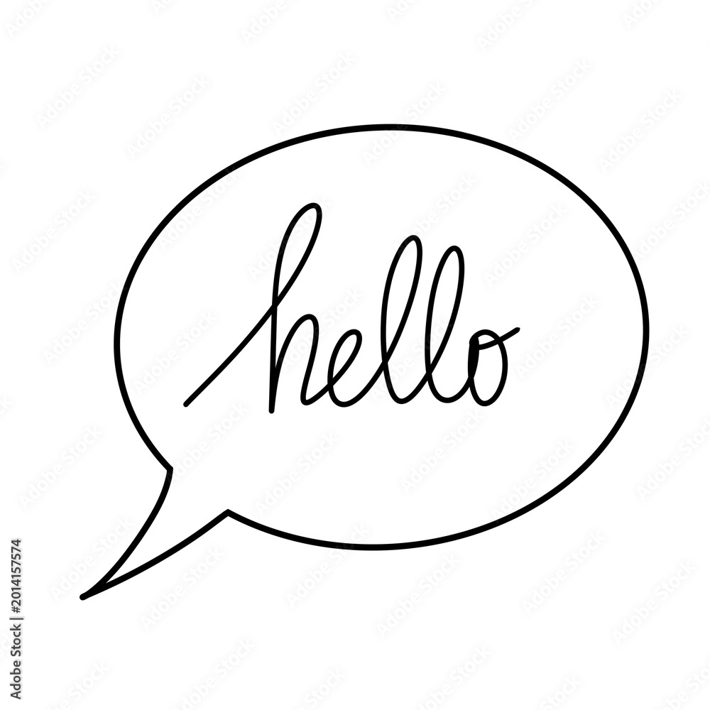 Fototapeta premium speech bubble hello