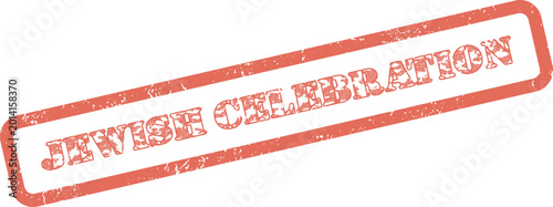 Foto Authentic Jewish Celebration Event Rubber Stamp for Festive Occasions and Commun