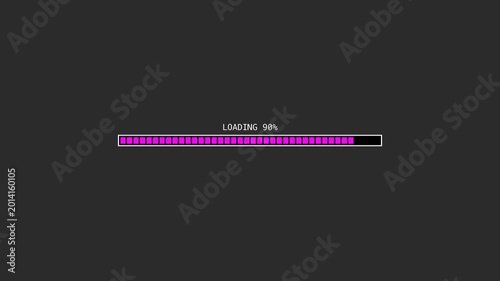 Progress Bar Loading Bar Showing Percentage Completion for Software or Application Download