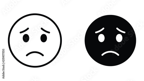 Εκτύπωση καμβά Sad emoji faces with different background styles