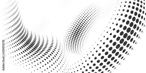 Bild auf Leinwand Grunge Halftone white and black dot pattern and black grunge gradient background