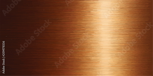Schilderij op canvas Brushed copper metal texture with light reflection lustrous metal metallic tex