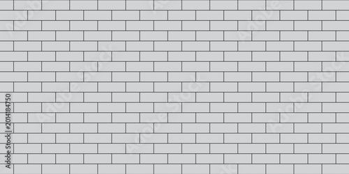Brick wall seamless pattern. Grey ceramic stone tile, black and white brick wall vector illustration, old brick house construction wallpaper, flat simple rectangle block floor.