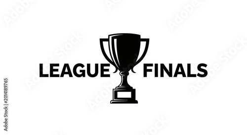 League Finals Trophy Silhouette Vector Design for Sports, Competitions, And Championships