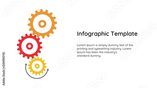 vector gear business infographic template