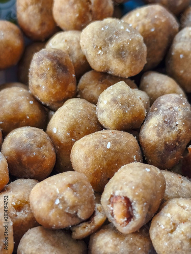 macro view of a bunch of cracker nuts