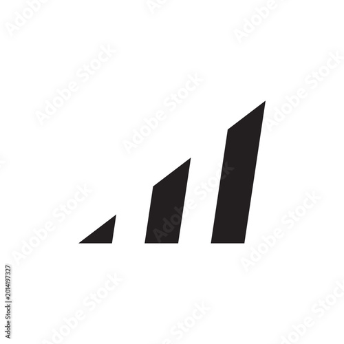 Black growth chart, bar graph icons, vector business infographic elements, increasing trend symbols vector, icon, eps,