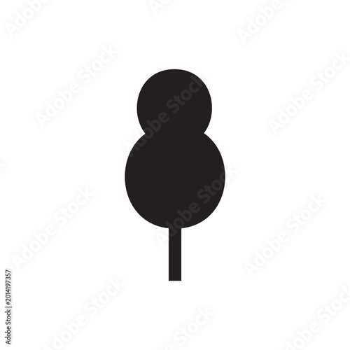 Black, minimalist tree icon, simple silhouette, graphic symbol, vector illustration vector, icon, eps,