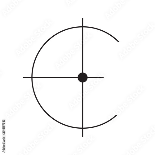 Sniper scope, crosshair, target, aiming circle, vector icon vector, icon, eps,
