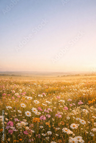 Field of daisies, generative AI