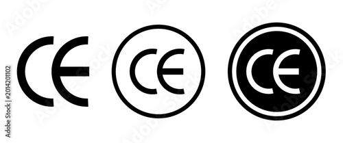CE icon symbol vector on white background.