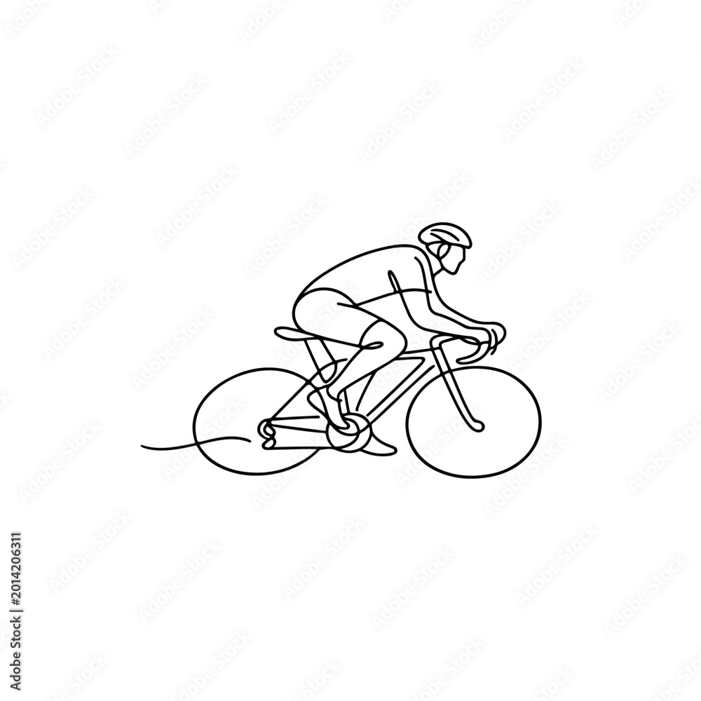 Fototapeta premium A black vector illustration of a bicycle rider silhouette capturing an extreme BMX sports action jump by a professional cyclist during a race