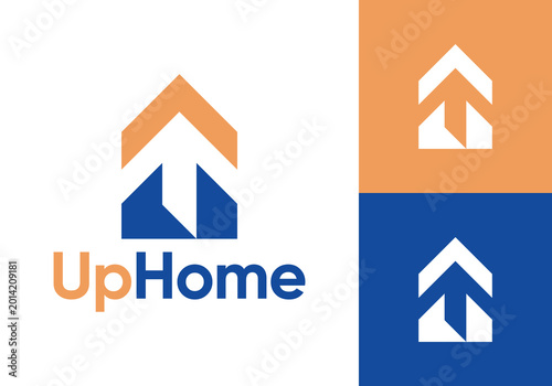 Foto home arrow logo design