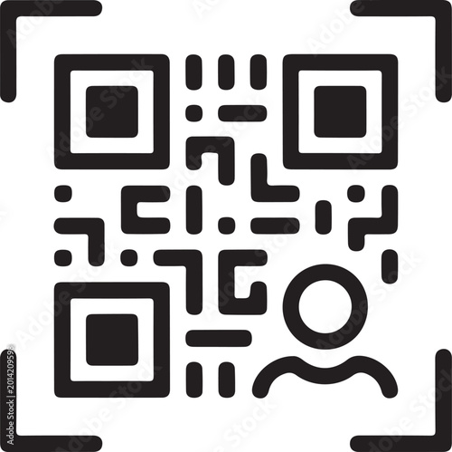 Qrcode symbol for scanning and encoding information digitally online quickly