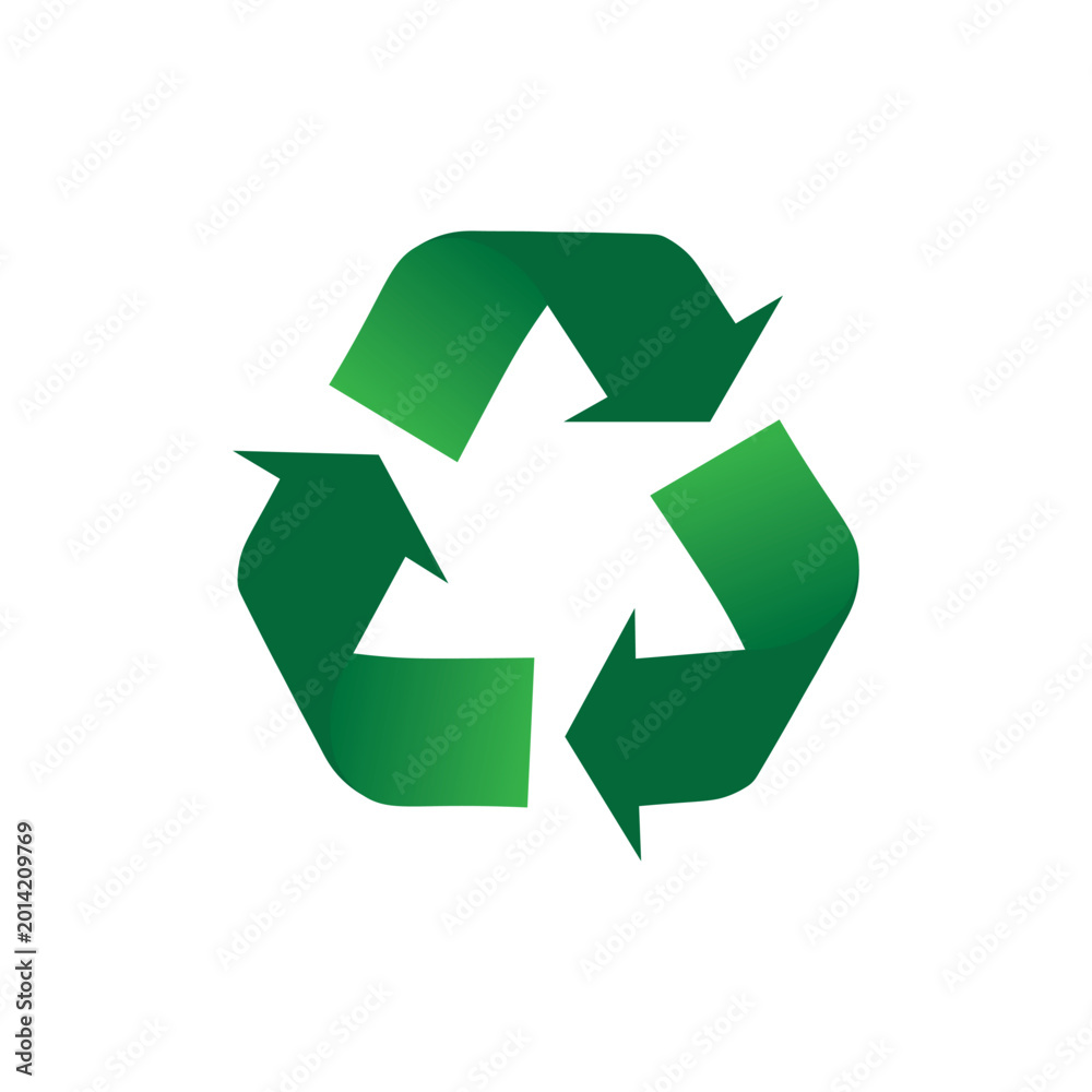 Fototapeta premium green recycle symbol